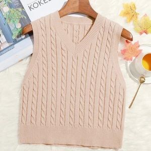Cropped sweater vest